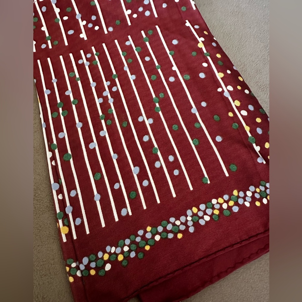 Vintage Made in Japan Scarf 22” x 22” Acetate Twill Deco